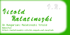 vitold malatinszki business card
